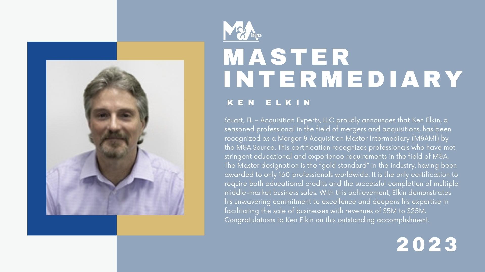 Master Intermediary/Business Broker Award